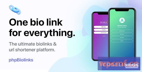 BioLinks v6.2 Instagram和TikTok生物链接和URL缩写 (SAAS就绪)  可代汉化