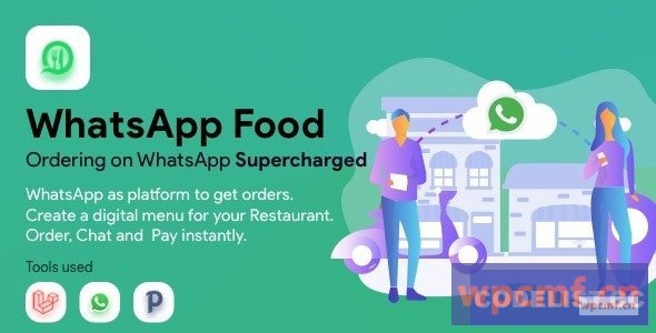 WhatsApp食品v2.1.1 SaaS WhatsApp订购 可代汉化