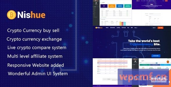 Nishue v3.9 使用MLM系统的加密货币买入卖出交换和贷款  可代汉化