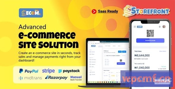 Ecom v1.5.1 快速多店面构建器 (SaaS) 可代汉化
