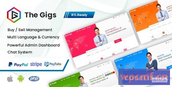 Gigs 1.0版 带管理面板的自由市场脚本 (网络 + 安卓 + IOS) 可代汉化