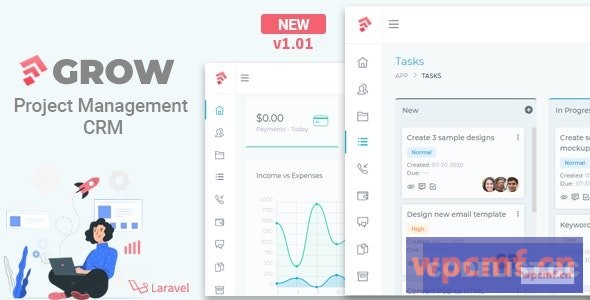 增长v1.01 项目管理客户关系管理与发票估计线索和任务 可代汉化