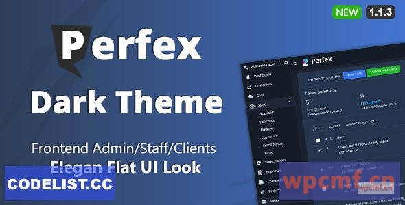 Perfex CRM黑暗主题v1.1.3 可代汉化