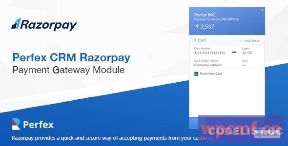 适用于Perfex CRM v1.0的Razorpay支付网关 可代汉化