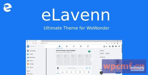 eLavenn v1.0 终极WoWonder主题 可代汉化