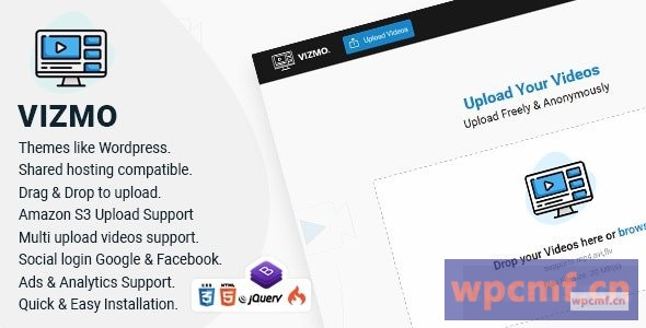 Vizmo v1.0 简单视频托管脚本  可代汉化