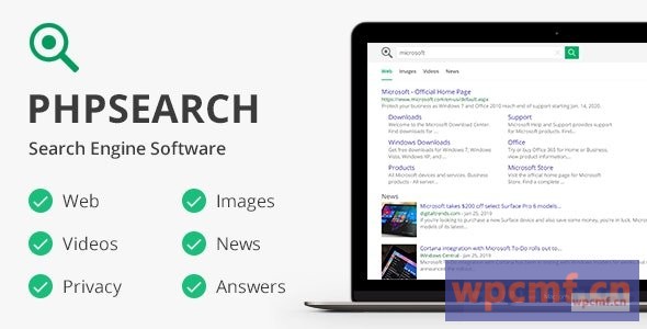phpSearch v5.0.0 搜索引擎平台 可代汉化