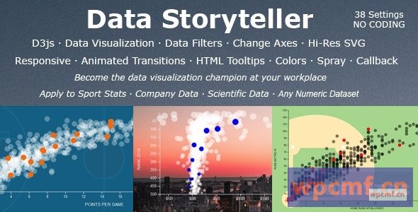 数据讲故事者1.0版 响应式SVG气泡图可视化 (D3js和查询) 可代汉化