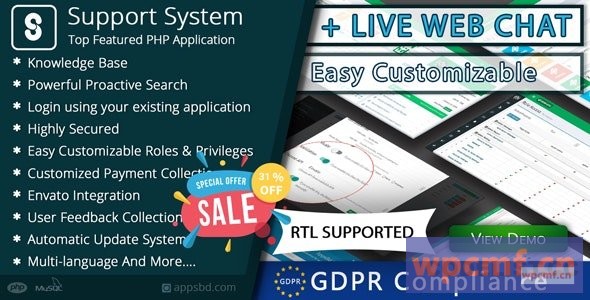 最佳支持系统v2.2.2 实时网络聊天和客户支持台和支持票证帮助中心 可代汉化