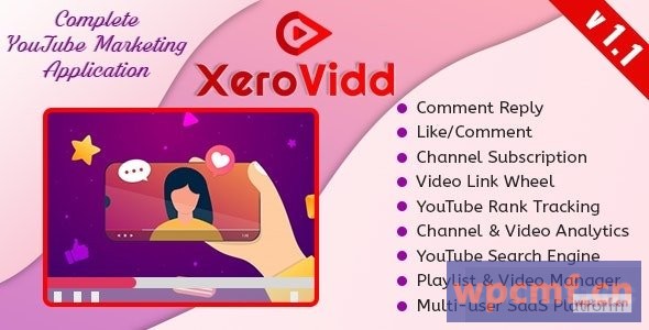 XeroVidd v1.1 完整的YouTube营销应用程序 (SaaS平台) 可代汉化