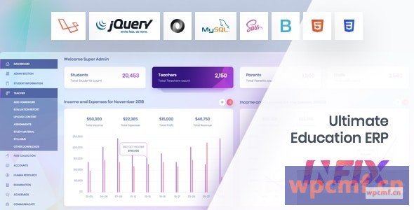 InfixEdu v4.5.1 学校管理系统软件  可代汉化