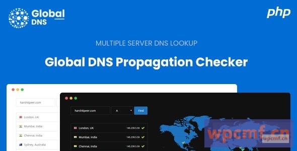 全球DNS v1.0 多服务器 DNS传播检查器 PHP 可代汉化