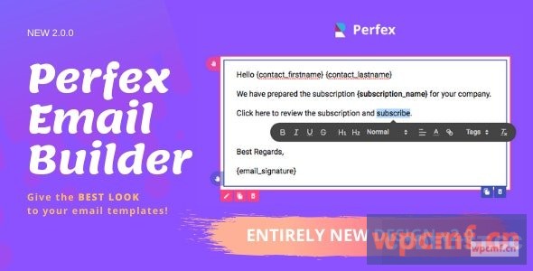 拖放Perfex CRM电子邮件生成器v2.0.0 可代汉化
