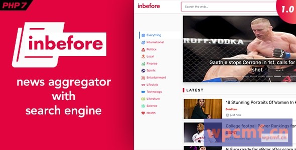 InBefore v1.0.4 带有搜索引擎的新闻聚合器 可代汉化