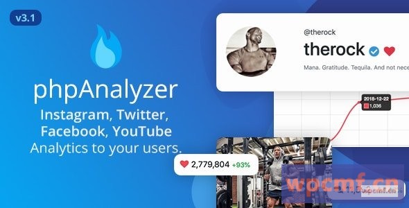 phpAnalyzer v3.1.4 社交媒体分析统计工具 (Instagram、Twitter、YouTube、Facebook) 可代汉化