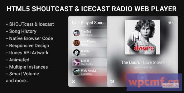 HTML5 Shoutcast和Icecast广播网络播放器v1.2 可代汉化