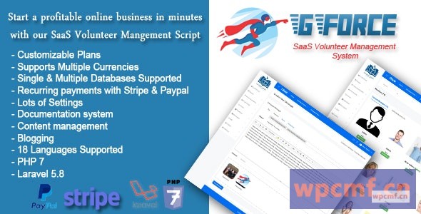 GForce v1.0 SaaS志愿者管理系统 可代汉化