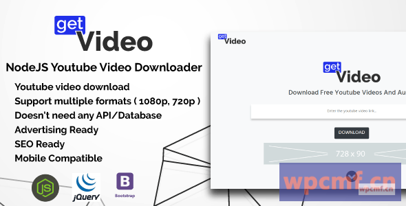 获取视频1.0版 NodeJS Youtube视频下载器 可代汉化