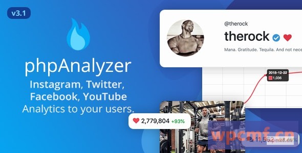 phpAnalyzer v3.1.2 社交媒体分析统计工具 (Instagram、Twitter、YouTube、Facebook)   可代汉化