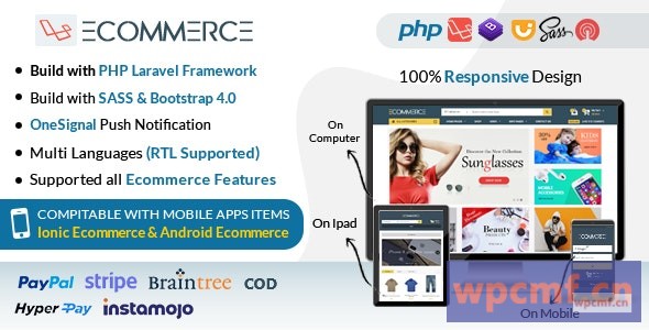 Laravel电子商务v1.7 具有主题和高级CMS/管理面板的通用电子商务/商店完整网站 可代汉化