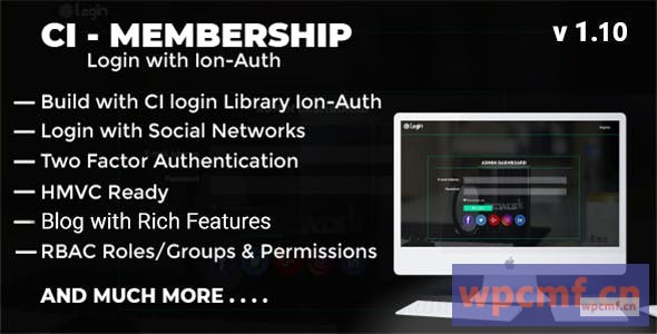 使用Ion Auth、HMVC、社交登录和用户管理系统v1.10进行代码点火器登录 可代汉化
