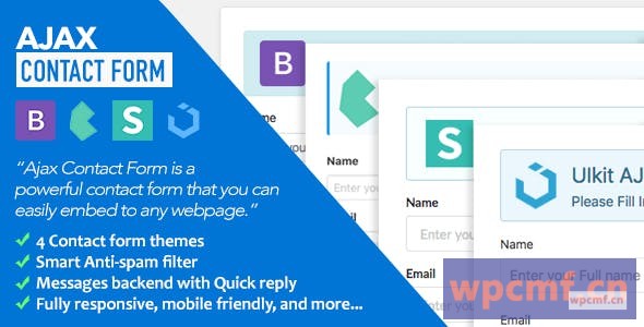 Ajax联系人表单与引导程序、语义用户界面、Bulma和UIkit表单v1.1 可代汉化