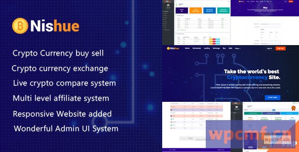 Nishue v2.0 使用MLM系统的加密货币买卖交换和贷款 | 实时加密比较 可代汉化