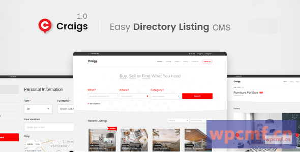 Craigs v1.0.1 分类广告CMS主题 可代汉化