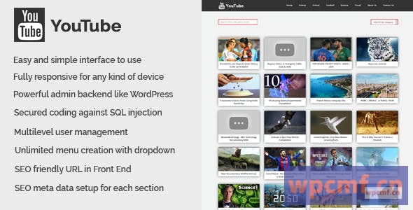 YouTube v1.0.0 YouTube视频收藏CMS 可代汉化
