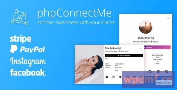 phpConnectMe Instagram自定义社交简介 可代汉化