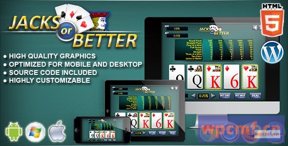 视频扑克杰克或更好 HTML5赌场游戏 可代汉化