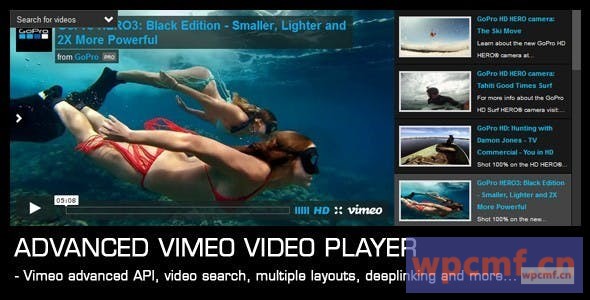 高级Vimeo视频播放器 可代汉化