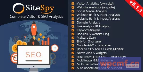 SiteSpy v5.1.1 最完整的访客分析和搜索引擎优化工具  可代汉化