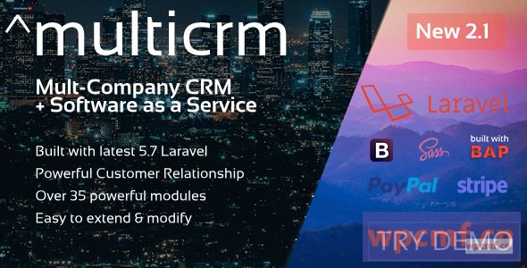 Multicrm v2.1 强大的Laravel CRM + 前端软件即服务 可代汉化