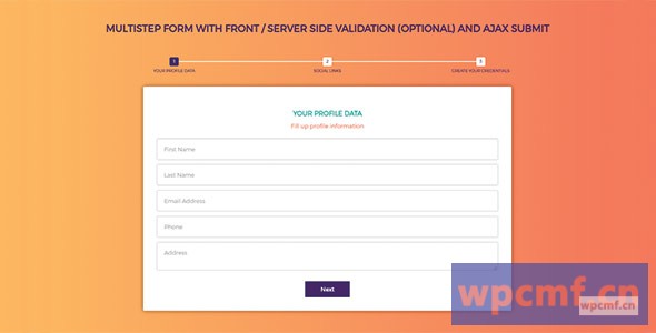 MultiStep表单与Ajax提交 可代汉化