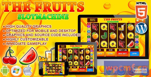 老虎机的水果    HTML5赌场游戏 可代汉化