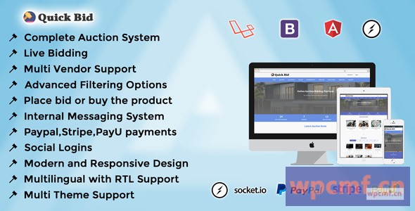 AuctGlobal    现场拍卖Laravel脚本 可代汉化