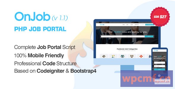 Onjob v1.1     PHP作业门户网站应用程序 可代汉化