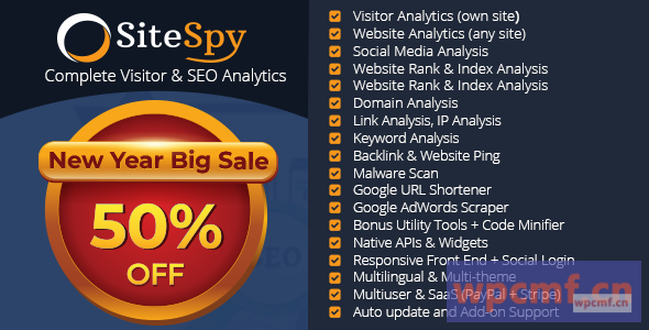 titeSpy V5.0.1    最完整的访客分析和SEO工具 可代汉化