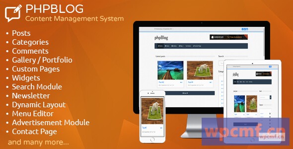 PHPBlog V1.2    内容管理系统 可代汉化