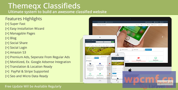 ThemeQx V3.2    高级PHP LARAVEL分类广告CMS 可代汉化