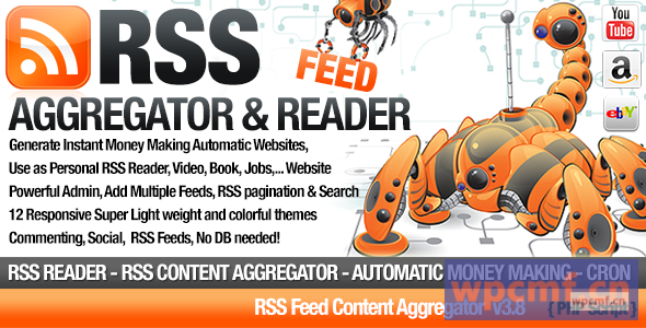 RSS聚合器v3.8 利基内容RSS网站构建器 可代汉化