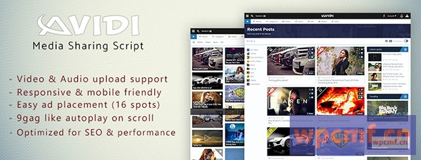 Avidi Media 1.7 终极视频、音乐、图像和Gif共享脚本 可代汉化
