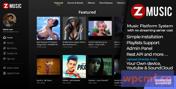 Zuz Music V1.2.6    先进的音乐平台系统 可代汉化