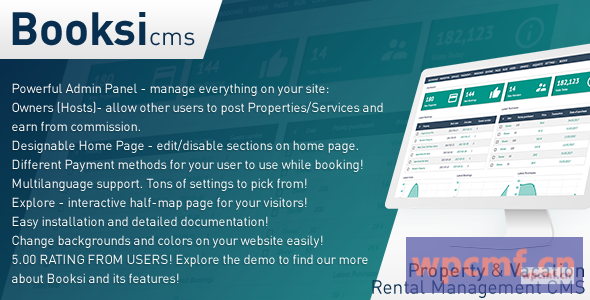 Booksi V1.27    酒店与休闲租赁管理CMS 可代汉化