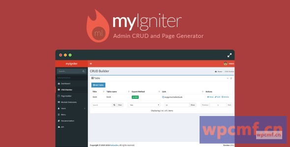 Myigniter V4.0.2     Admin Crud和页面生成器 可代汉化