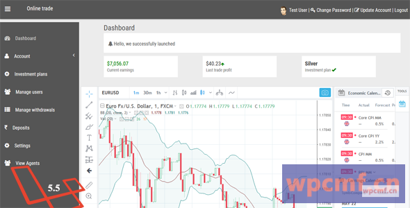 在线交易 在线交易和加密货币投资系统。 可代汉化