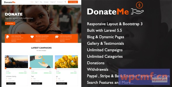 Donateme v1.1    众多资产Laravel脚本 可代汉化
