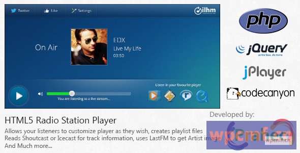 HTML5电台播放器 可代汉化