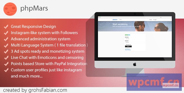 PHPMARS V1.1.0    照片社交网络（Instagram Clone） 可代汉化